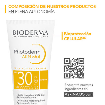 Bioderma Photoderm AKN MAT SPF50+ protector solar  40mL