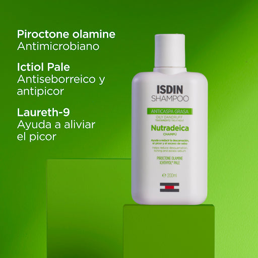 ISDIN SHAMPOO ANTICASPA GRASA NUTRADEICA * 200 ML